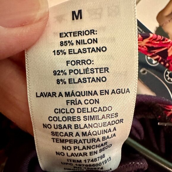 New Lands' End One Piece Swimsuit Size M Feminine Tulip Wrap Swim Dress Tropical - Picture 12 of 16